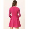 imageAllegra K Womens Retro Sweetheart Neckine Cutout ALine Mesh Sleeve Gothic Mini DressHot Pink