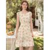 imageAllegra K Womens Summer Floral Dress Flutter Sleeve V Neck Ruffle Casual Beach Vacation Smocked DressesApricot