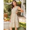 imageAllegra K Womens Summer Floral Dress Flutter Sleeve V Neck Ruffle Casual Beach Vacation Smocked DressesDark Apricot