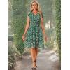 imageAllegra K Womens Summer Floral Dress Flutter Sleeve V Neck Ruffle Casual Beach Vacation Smocked DressesGreen