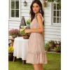 imageAllegra K Womens Summer Floral Dress Flutter Sleeve V Neck Ruffle Casual Beach Vacation Smocked DressesPink
