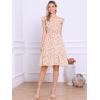 imageAllegra K Womens Summer Floral Dress Flutter Sleeve V Neck Ruffle Casual Beach Vacation Smocked DressesPink Floral