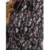 imageAllegra K Womens Tie Neck Dresses Chiffon Long Sleeve Belted Vintage Floral DressBlacks