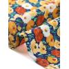 imageAllegra K Womens Tie Neck Dresses Chiffon Long Sleeve Belted Vintage Floral DressBlue Yellow