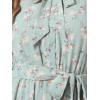 imageAllegra K Womens Tie Neck Dresses Chiffon Long Sleeve Belted Vintage Floral DressLight Green
