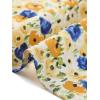 imageAllegra K Womens Tie Neck Dresses Chiffon Long Sleeve Belted Vintage Floral DressWhite Yellow