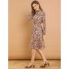 imageAllegra K Womens Tie Neck Dresses Chiffon Long Sleeve Belted Vintage Floral DressYellow