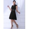 imageAllegra K Work Dress for Womens Fit and Flare Professional Spring 2025 DressesBlack