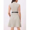 imageAllegra K Work Dress for Womens Fit and Flare Professional Spring 2025 DressesGrey