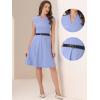 imageAllegra K Work Dress for Womens Fit and Flare Professional Spring 2025 DressesGrey Blue