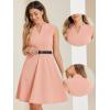 imageAllegra K Work Dress for Womens Fit and Flare Professional Spring 2025 DressesPink