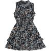 imageAllegra K Womens Floral Chiffon Dresses Smocked Mini Sleeveless ALine DressDark Blue