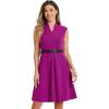 imageAllegra K Work Dress for Womens Fit and Flare Professional Spring 2025 DressesPurple