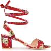 imageAllegra K Womens Block Heel Sandals Lace Up HeelsRed