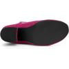 imageAllegra K Womens Lace Up Chunky Heel Ankle BootiesHot Pink