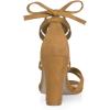 imageAllegra K Womens Lace Up High Block Heeled SandalsBrown