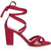 imageAllegra K Womens Lace Up High Block Heeled SandalsRed
