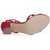 imageAllegra K Womens Lace Up High Block Heeled SandalsRed