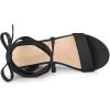 imageAllegra K Womens Lace Up Wedge Heel Slingback Platform Strappy SandalsBlack