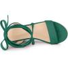 imageAllegra K Womens Lace Up Wedge Heel Slingback Platform Strappy SandalsDark Green