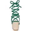 imageAllegra K Womens Lace Up Wedge Heel Slingback Platform Strappy SandalsDark Green