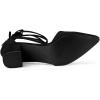 imageAllegra K Womens Pointed Toe Block Heels Lace Up PumpsBlack