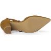 imageAllegra K Womens Pointed Toe Chunky Heels Lace Up Sandals PumpsBrown
