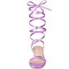 imageAllegra K Womens Strappy Lace Up Slingback Kitten Heel SandalsPurple