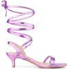 imageAllegra K Womens Strappy Lace Up Slingback Kitten Heel SandalsPurple