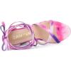 imageAllegra K Womens Tie Dye Platform Chunky Heel Lace Up SandalsPurple