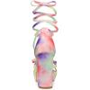 imageAllegra K Womens Tie Dye Platform Chunky Heel Lace Up SandalsYellow