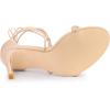 imageAllegra K Womens Woven Strap Lace Up Strappy Stiletto Heel SandalsBeige