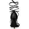 imageAllegra K Womens Woven Strap Lace Up Strappy Stiletto Heel SandalsBlack