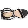 imageAllegra K Womens Woven Strap Lace Up Strappy Stiletto Heel SandalsBlack