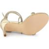 imageAllegra K Womens Woven Strap Lace Up Strappy Stiletto Heel SandalsGold