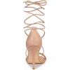 imageAllegra K Womens Woven Strap Lace Up Strappy Stiletto Heel SandalsNude