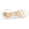 imageAllegra K Womens Woven Strap Lace Up Strappy Stiletto Heel SandalsWhite