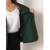imageAllegra K Blazer for Womens Short Sleeve Button Front Cotton Linen Lapel Collar Work Office Casual Blazer CoatDark Green