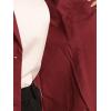 imageAllegra K Blazer for Womens Short Sleeve Button Front Cotton Linen Lapel Collar Work Office Casual Blazer CoatDark Red