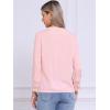 imageAllegra K Boho Blouse for Womens Half Button Placket Long Sleeve Lace Crochet BlousesLight Pink