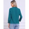 imageAllegra K Boho Blouse for Womens Half Button Placket Long Sleeve Lace Crochet BlousesPeacock Blue