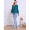 imageAllegra K Boho Blouse for Womens Half Button Placket Long Sleeve Lace Crochet BlousesPeacock Blue