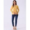 imageAllegra K Boho Blouse for Womens Half Button Placket Long Sleeve Lace Crochet BlousesYellow