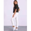 imageAllegra K Casual Jean Jacket for Womens Short Puff Sleeves ButtonDown Denim JacketBlack