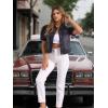 imageAllegra K Casual Jean Jacket for Womens Short Puff Sleeves ButtonDown Denim JacketBlack