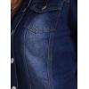 imageAllegra K Casual Jean Jacket for Womens Short Puff Sleeves ButtonDown Denim JacketBlack Blue