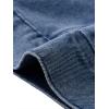imageAllegra K Casual Jean Jacket for Womens Short Puff Sleeves ButtonDown Denim JacketDark Blue