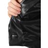 imageAllegra K Cropped Leather Jacket for Womens PU Casual Moto JacketsBlack