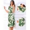 imageAllegra K Elegant Floral Dress for Womens Vintage Cowl Neck Cap Sleeve Cocktail Midi DressDark Green