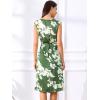 imageAllegra K Elegant Floral Dress for Womens Vintage Cowl Neck Cap Sleeve Cocktail Midi DressDark Green